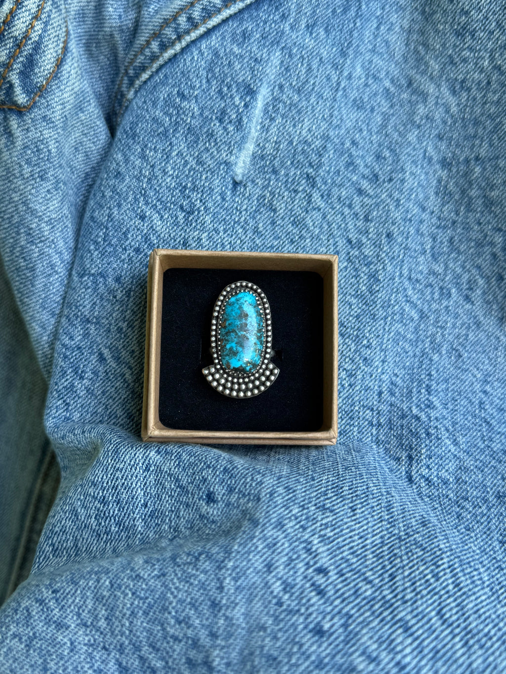 (Size 7) Kingman Turquoise Ring