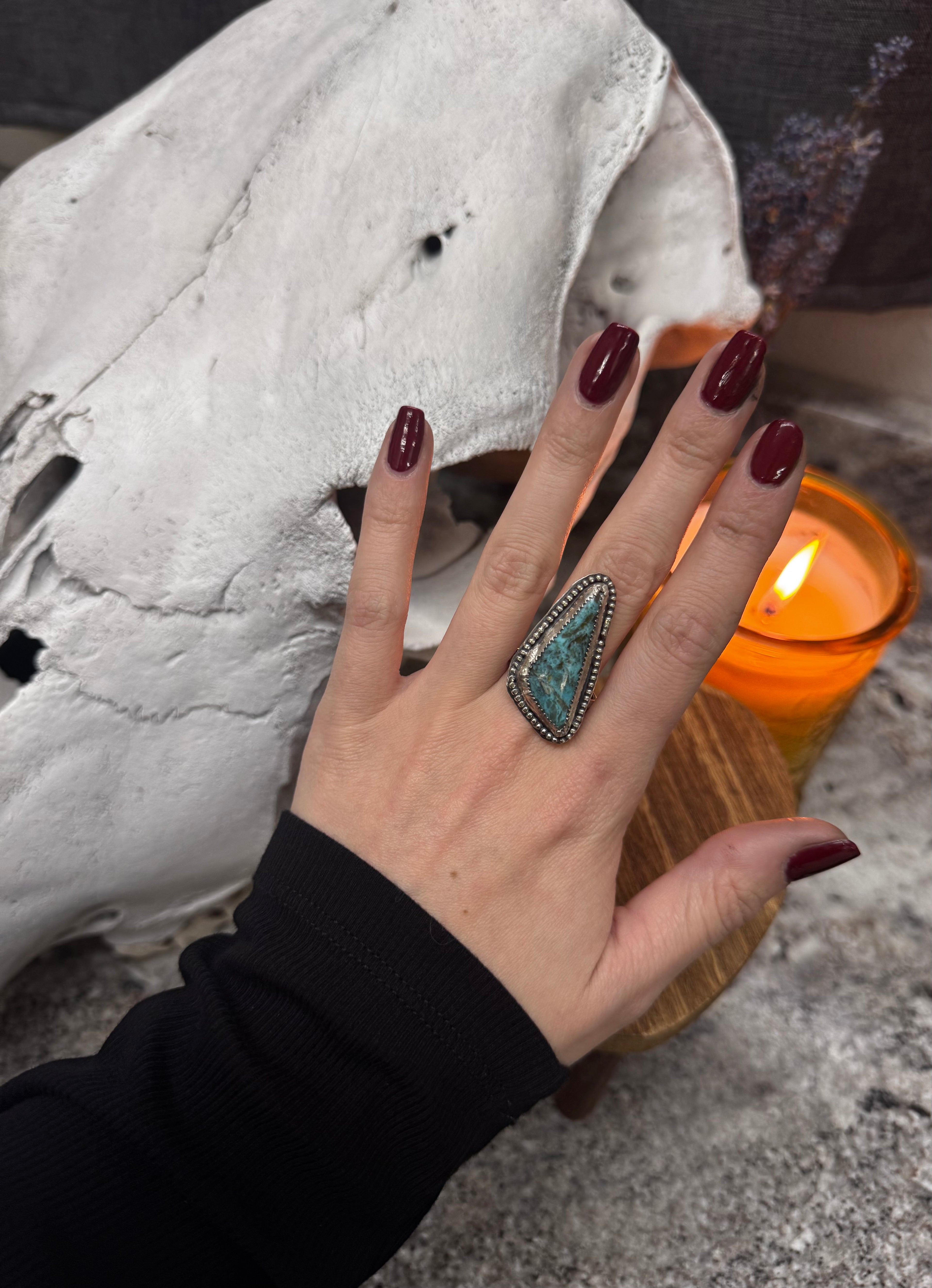 Desert Peak Turquoise Ring (size 10)