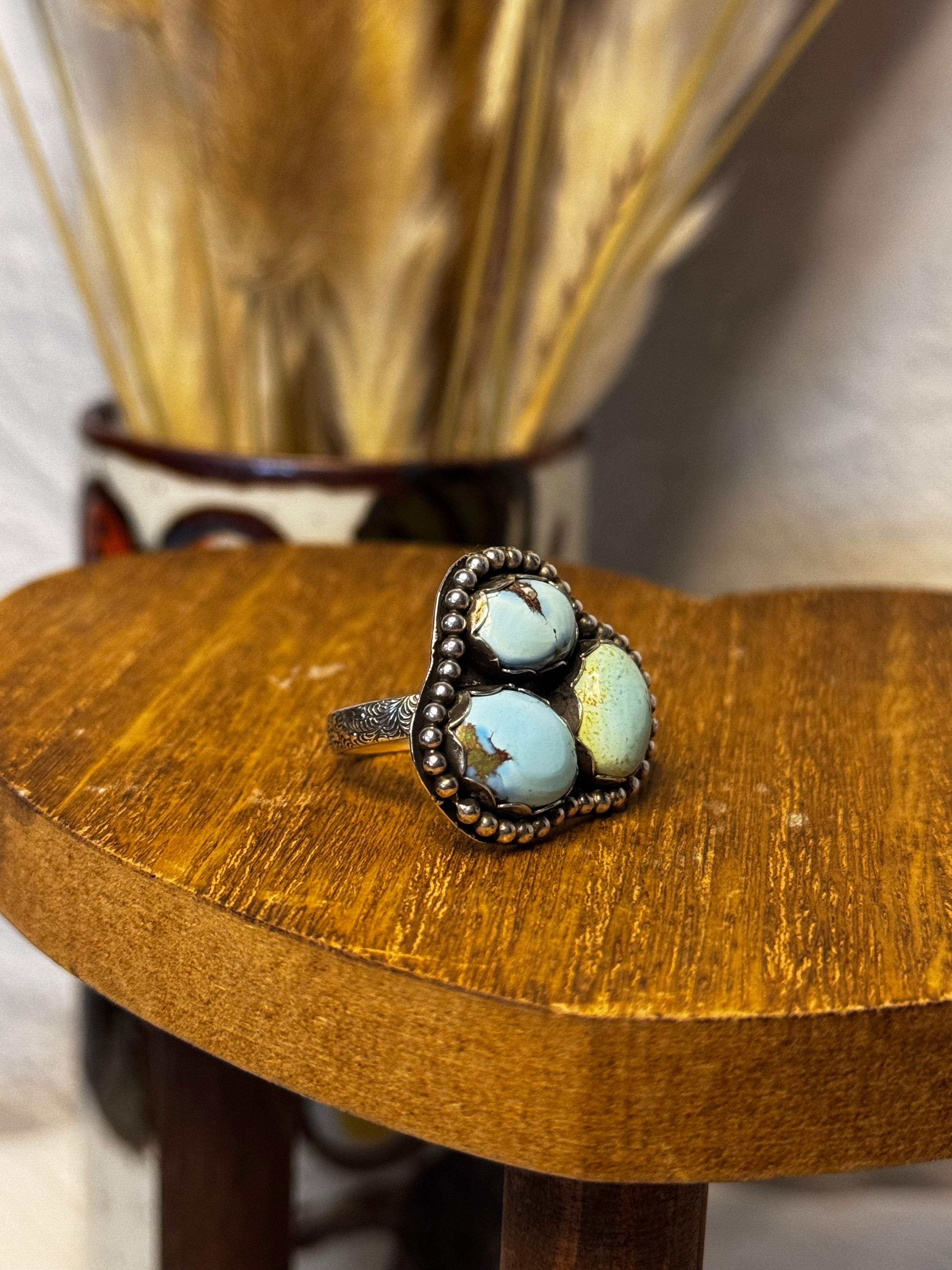 (Size 6.25) Golden Hills Cluster Ring