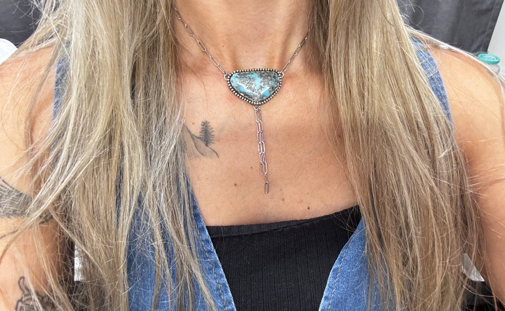 Turquoise Bolo Choker Necklace