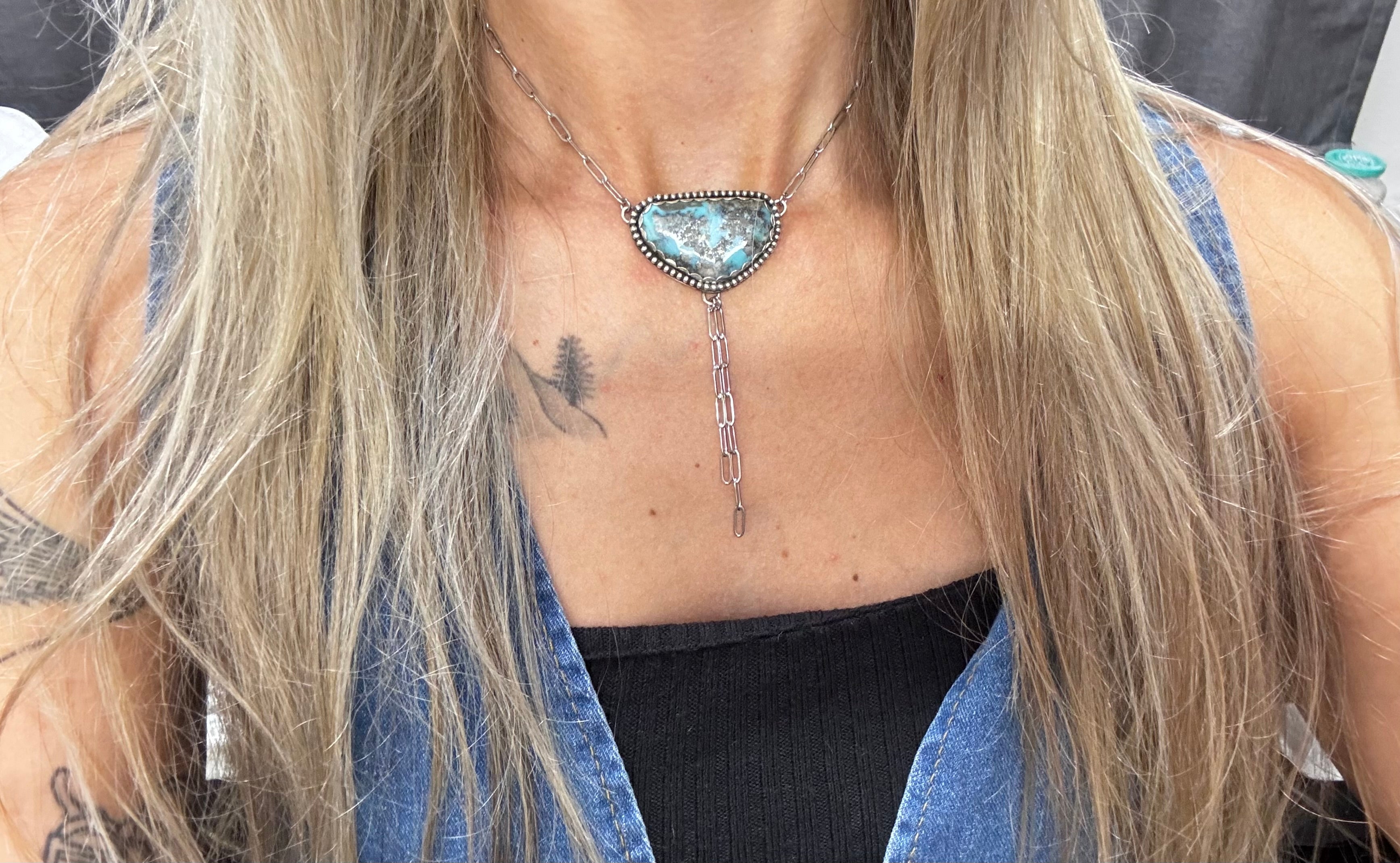 Turquoise Bolo Choker Necklace