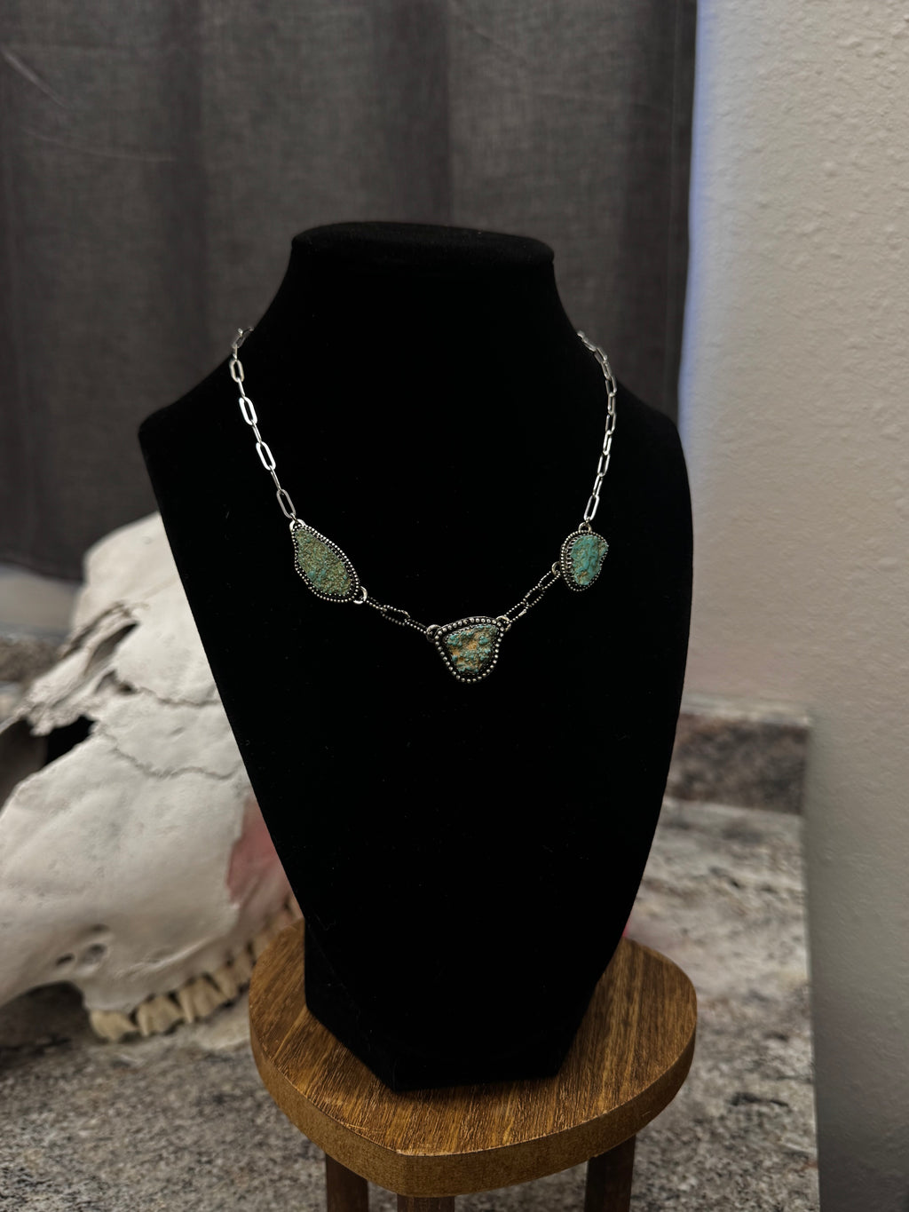 Outlaw Turquoise Nugget Choker Necklace