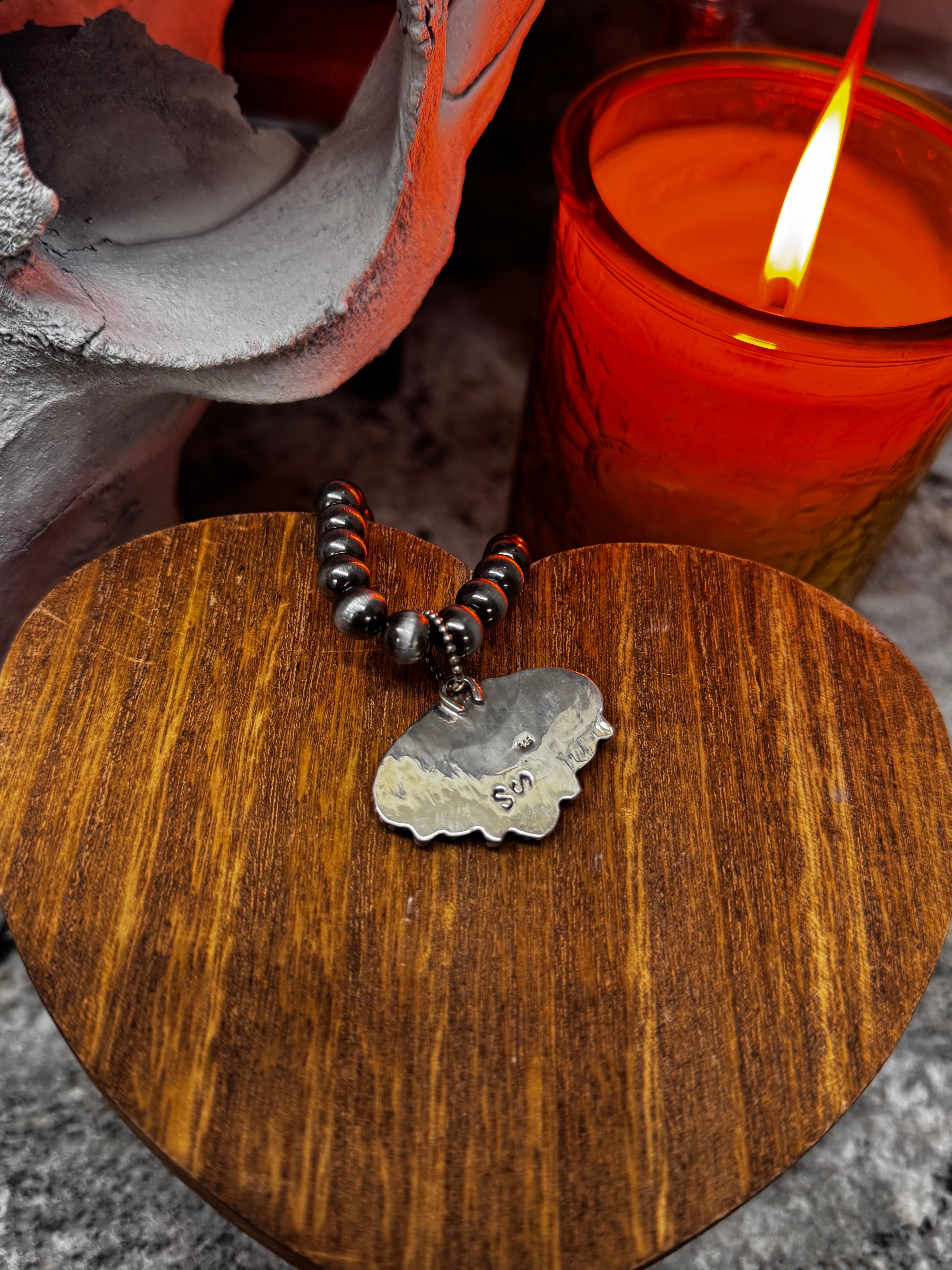 Lone Bloom Turquoise Pendant