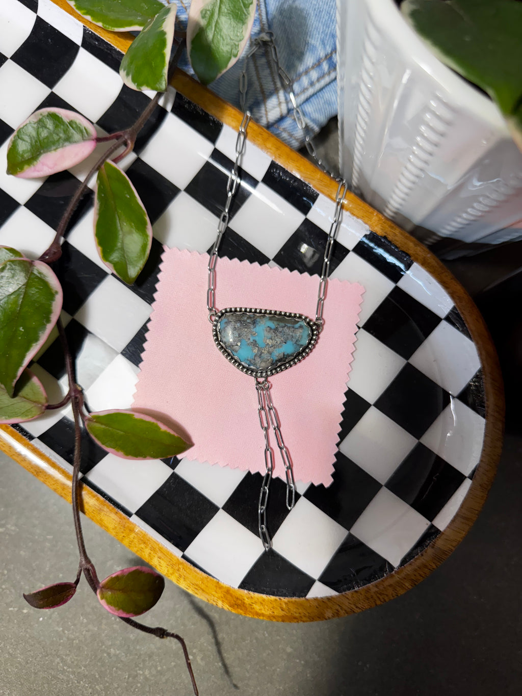 Turquoise Bolo Choker Necklace