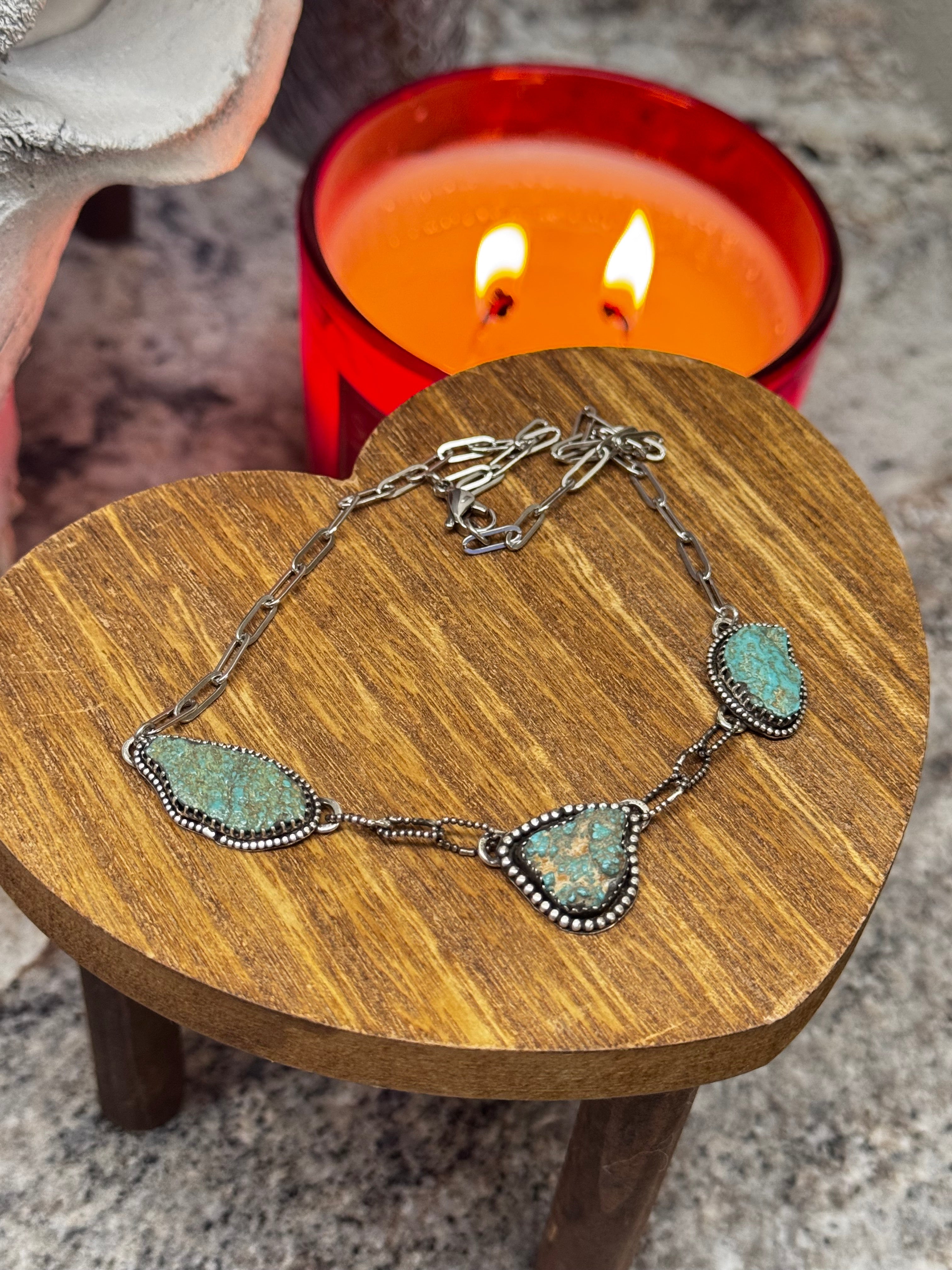 Outlaw Turquoise Nugget Choker Necklace