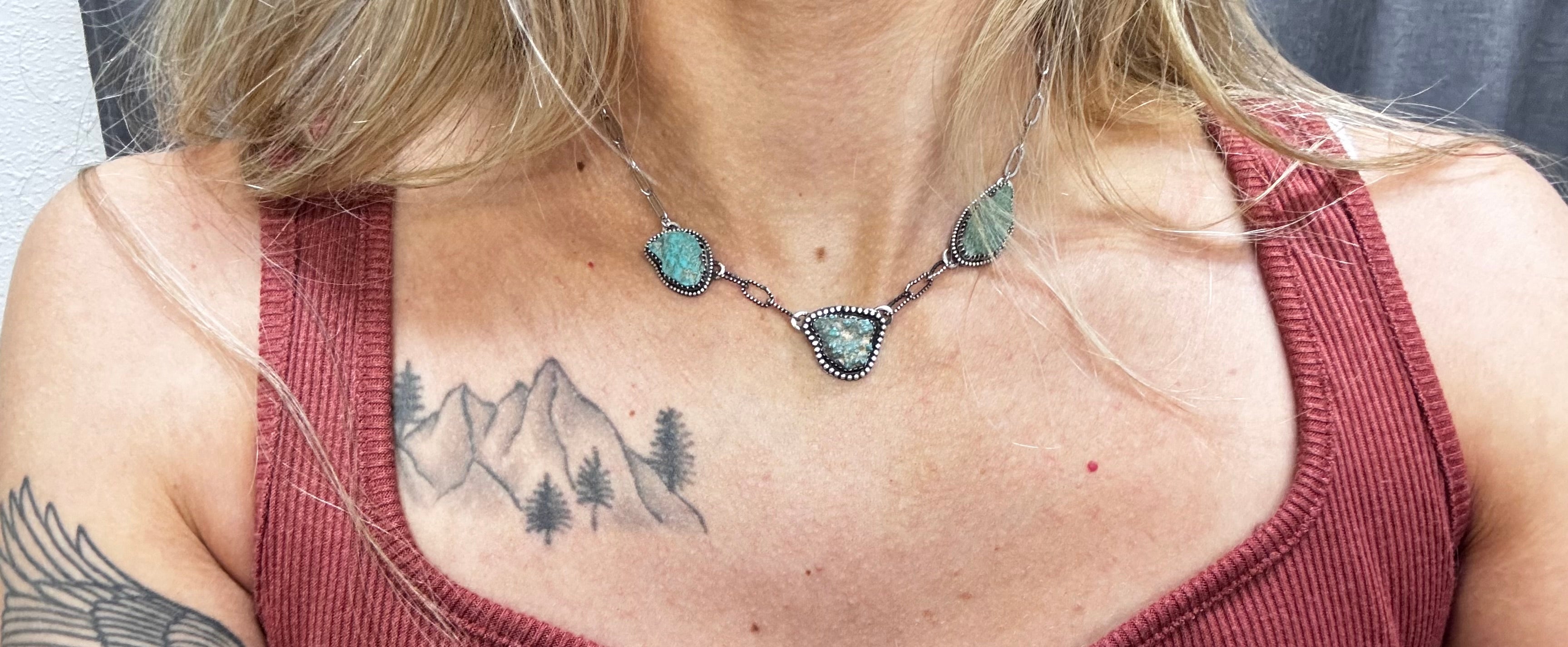 Outlaw Turquoise Nugget Choker Necklace