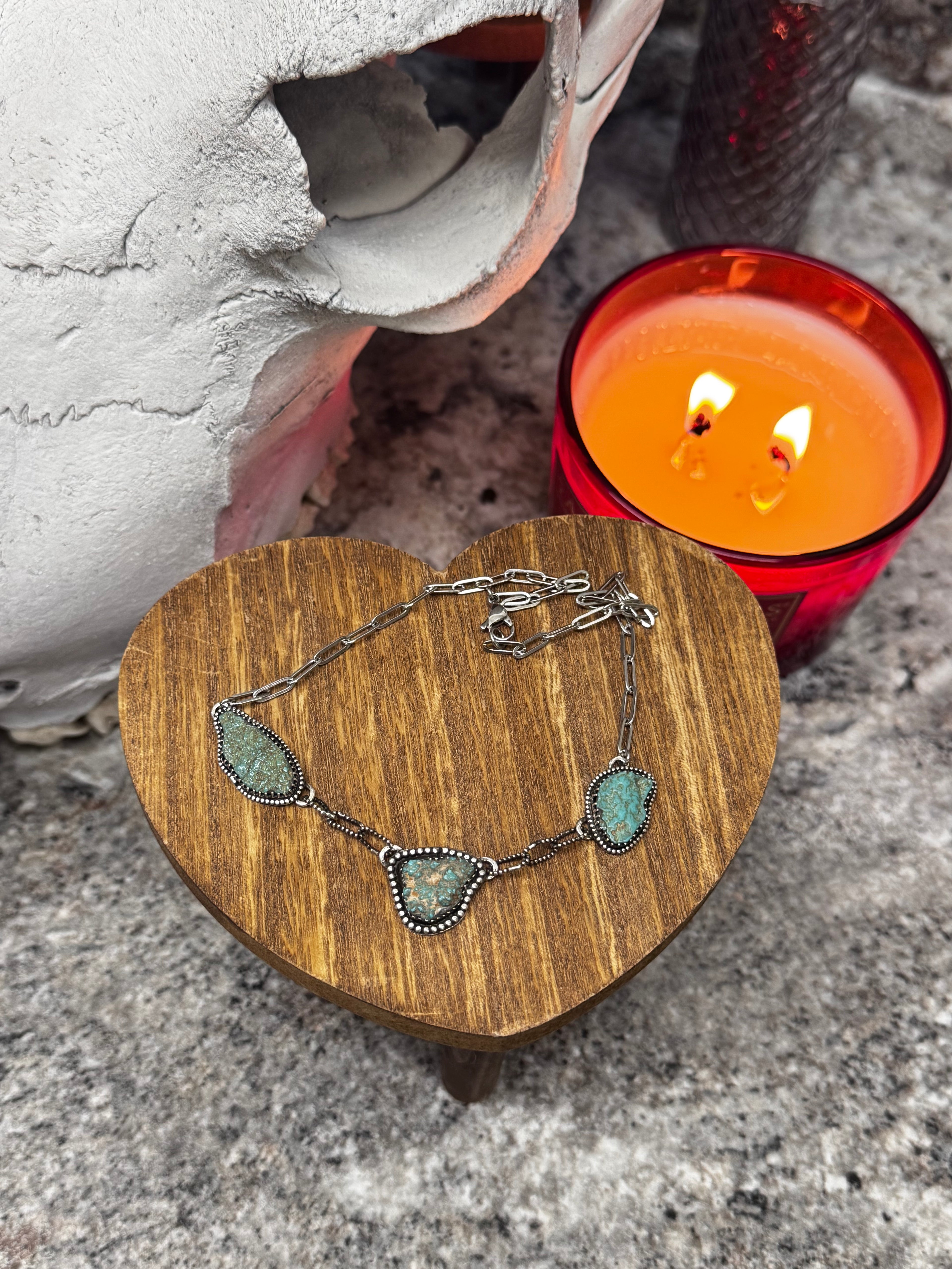 Outlaw Turquoise Nugget Choker Necklace