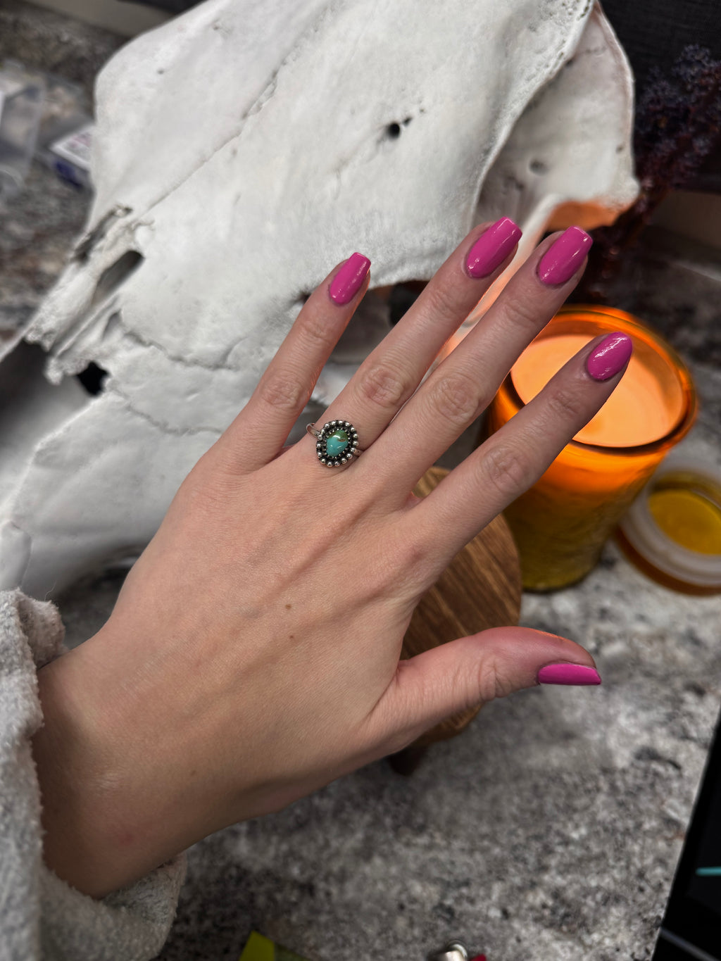 (Size 6) Dainty Darling Turquoise Ring