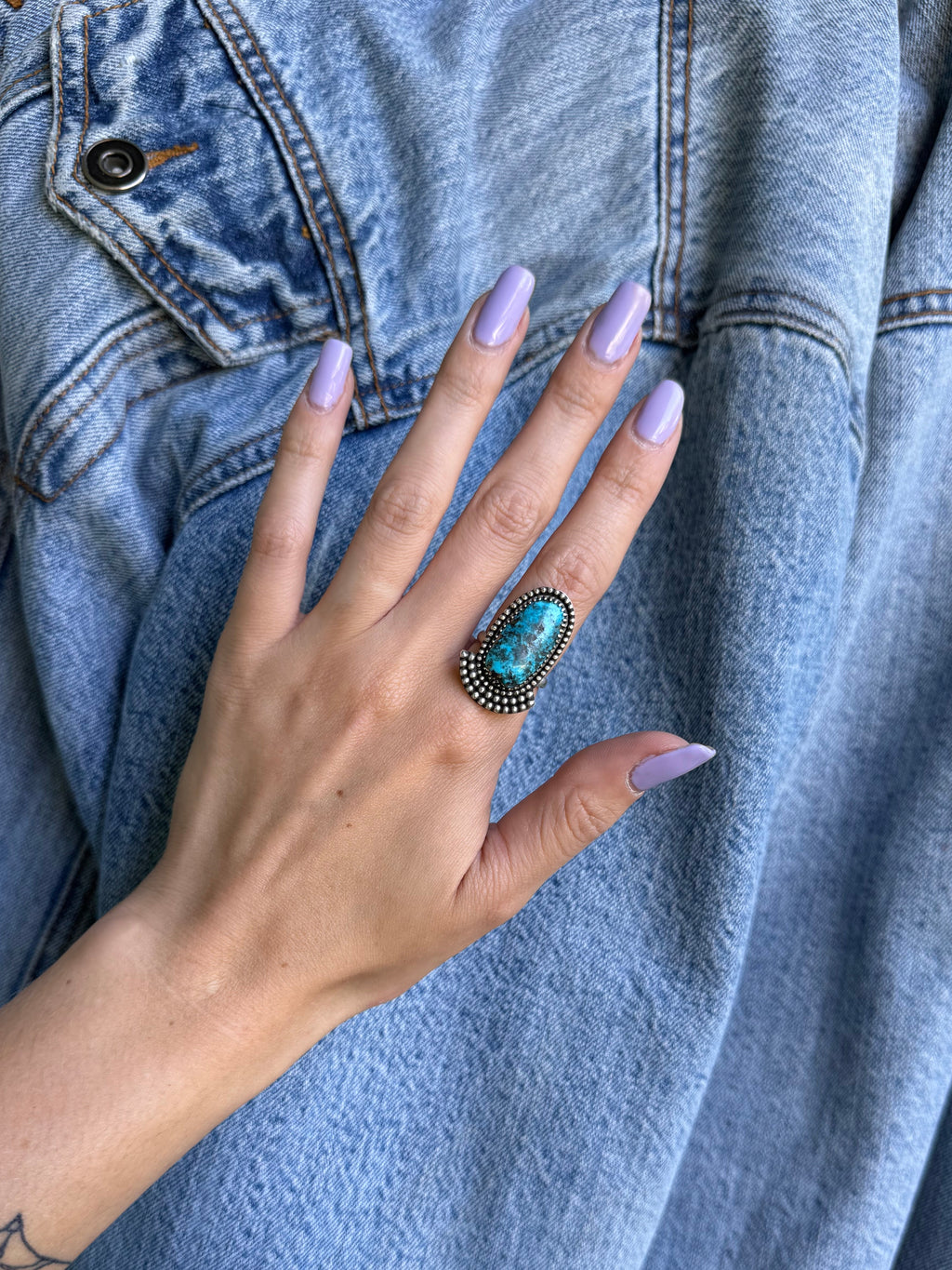 (Size 7) Kingman Turquoise Ring