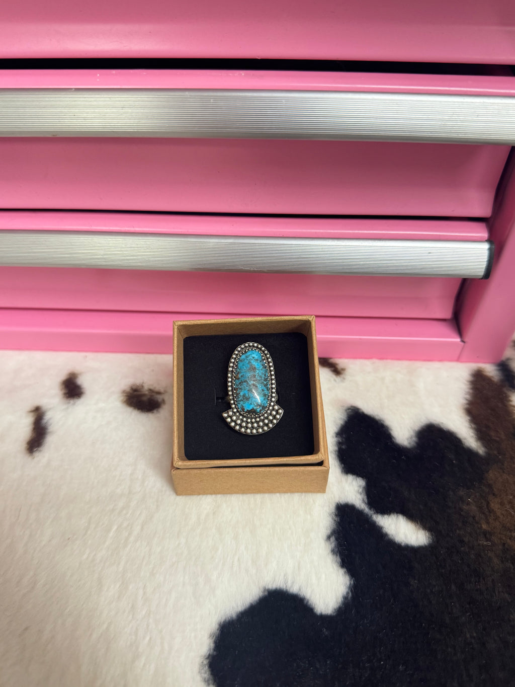 (Size 7) Kingman Turquoise Ring