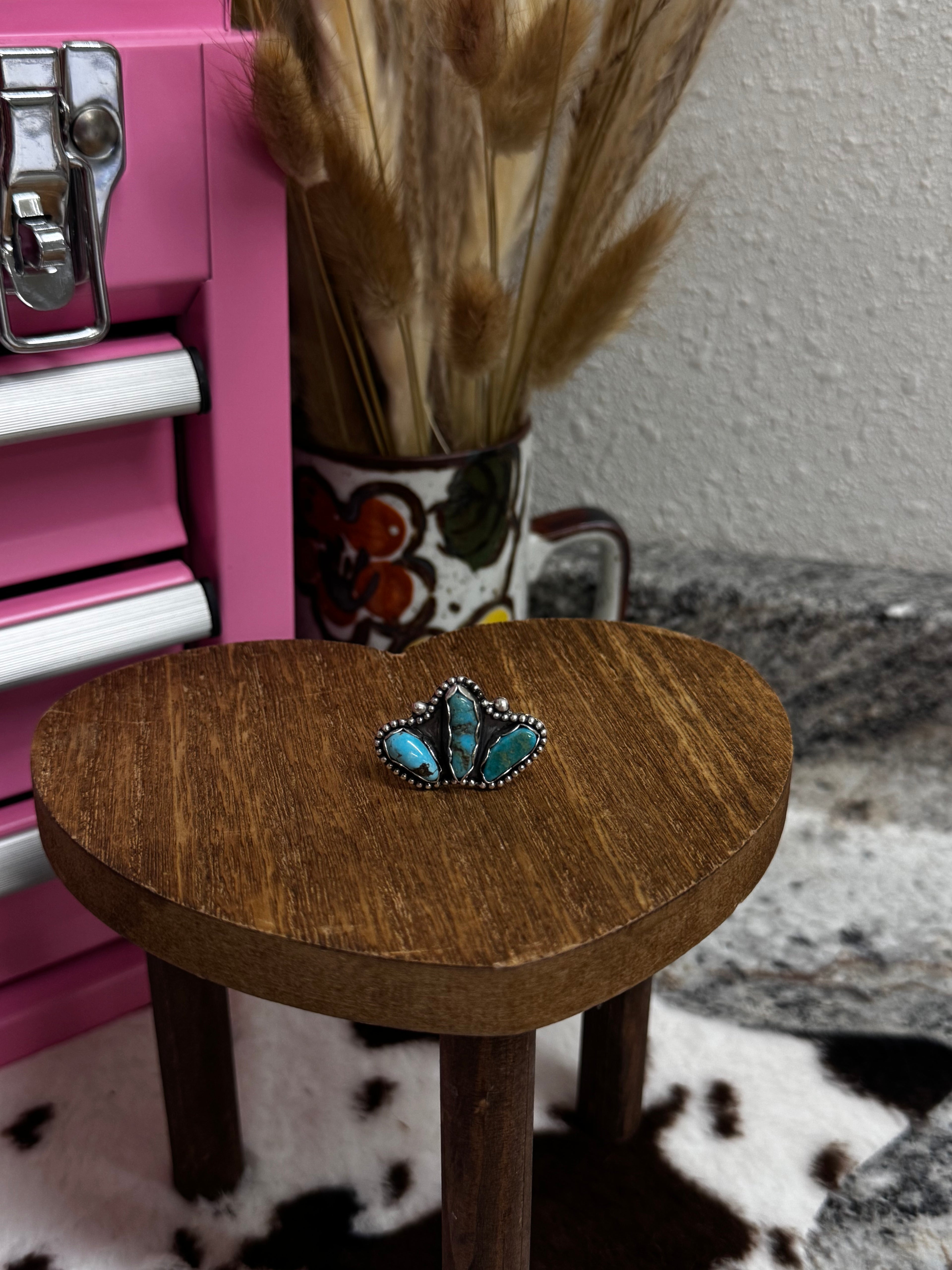 (Size 6) Cowgirl Crown Turquoise Ring