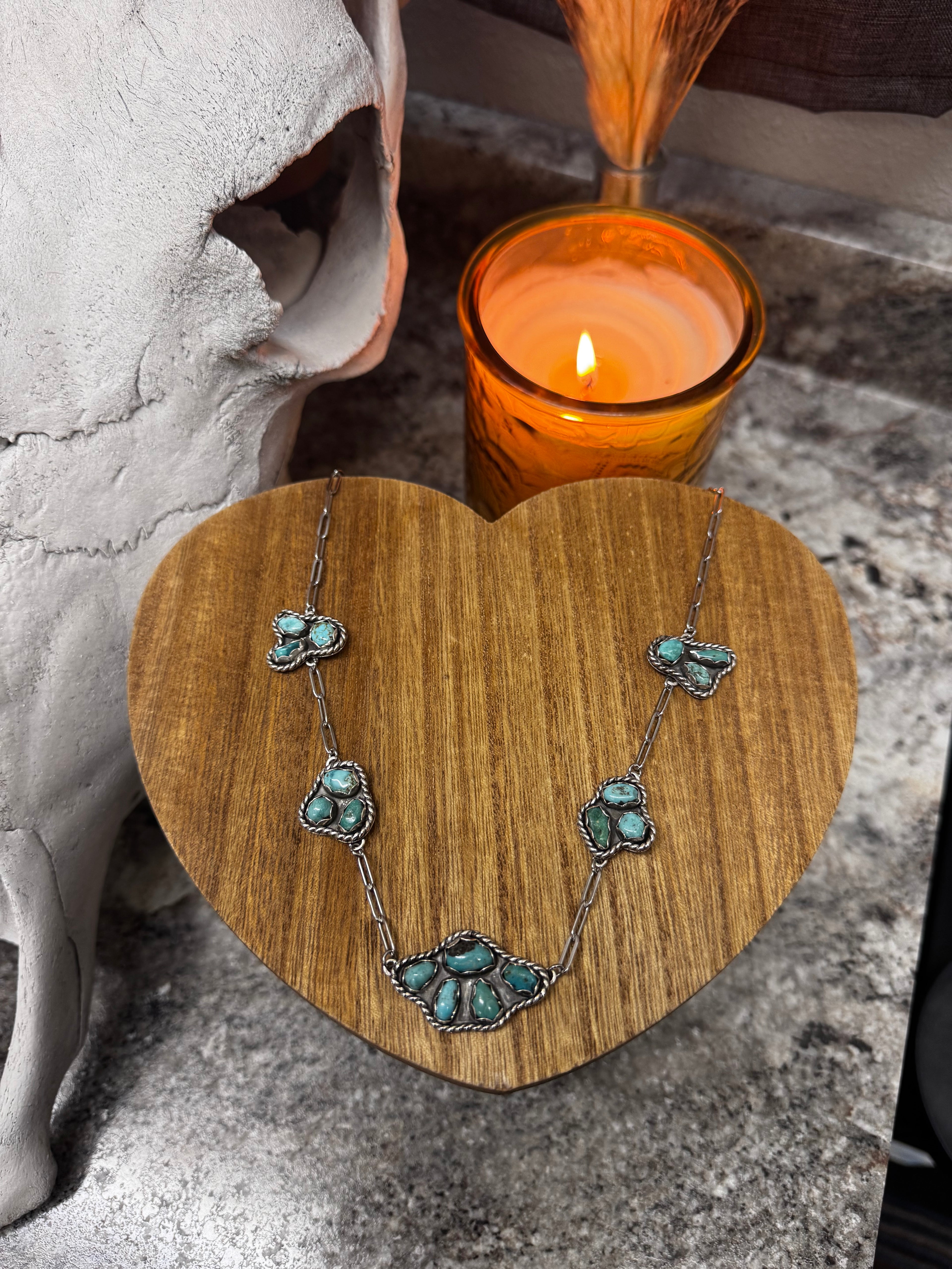 Cowgirl Constellation Turquoise Cluster Necklace